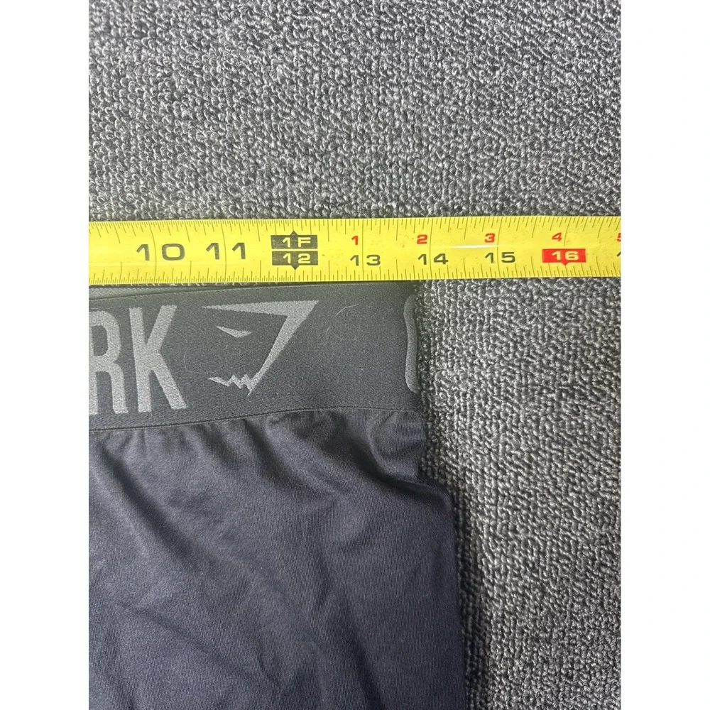 Gymshark Womens Black Seamless Cropped Leggings Branded Waistband Activewear - Picture 4 of 6